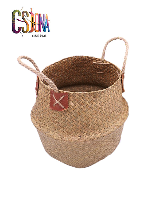 Straw flower basket