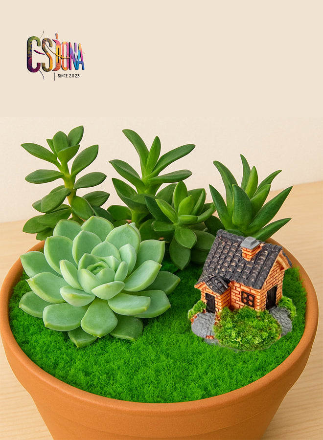 Artificial Moss Miniature House